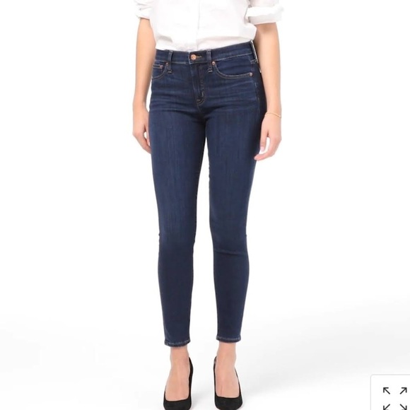 J  Crew Toothpick Skinny Jeans Dark Wash T-Ankle length size 26 - Picture 1 of 16